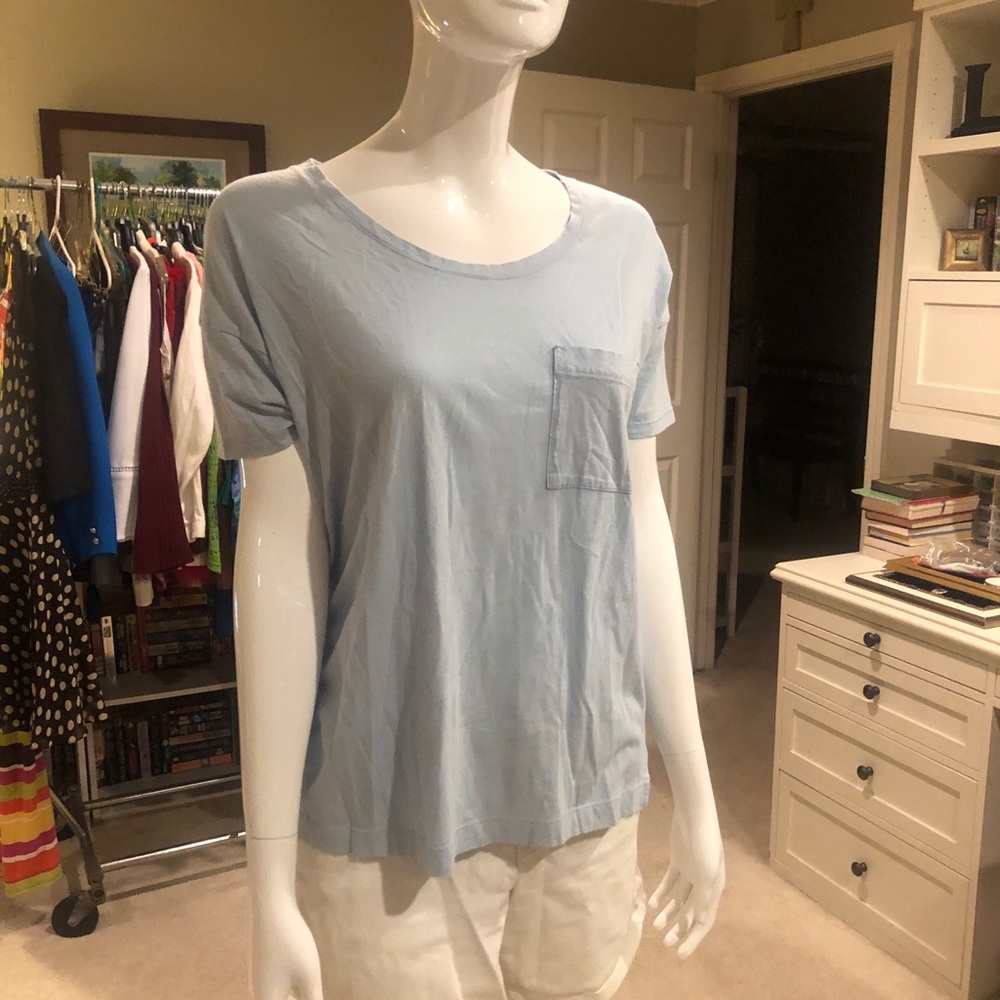 Old Navy Baby Blue Boyfriend Top